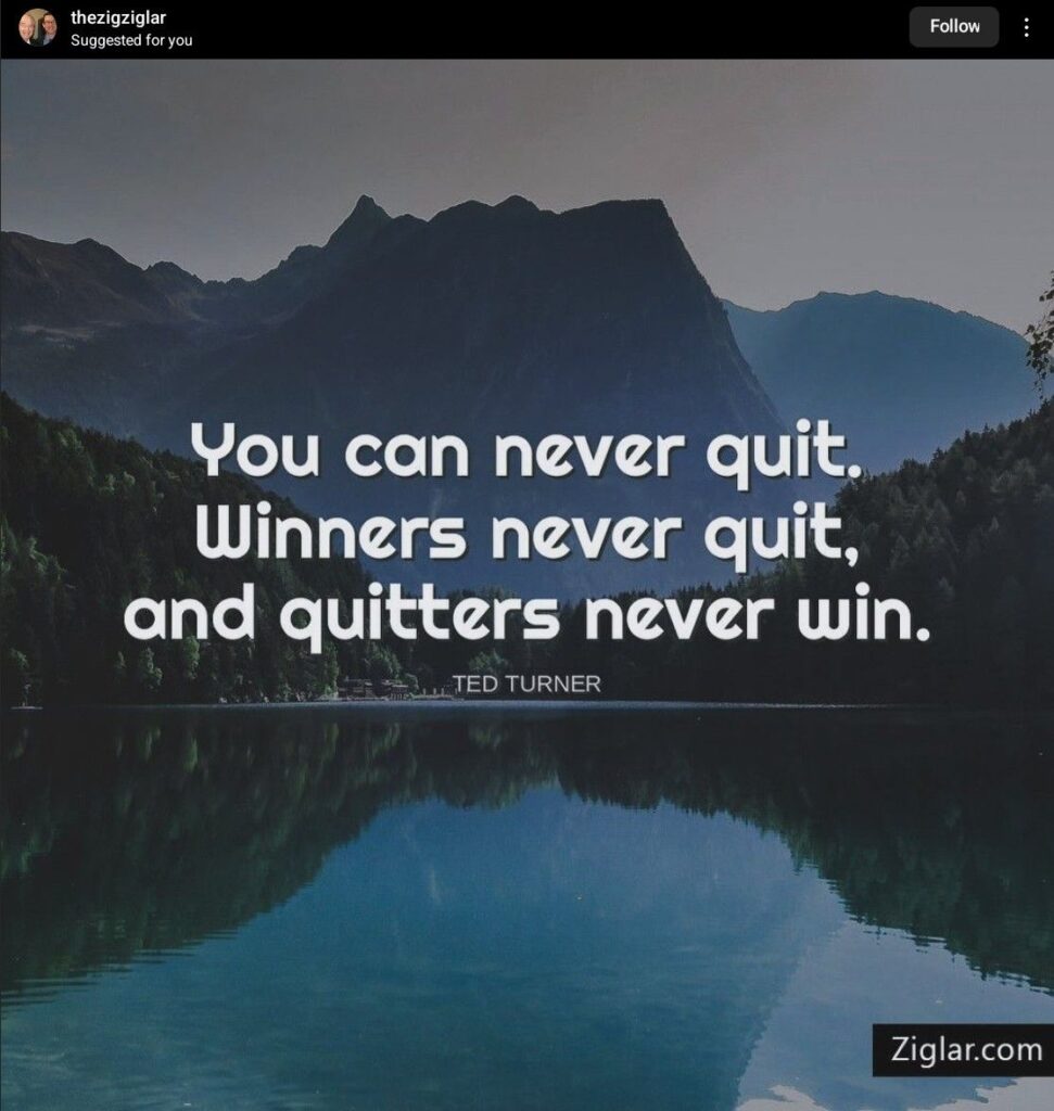 never quit